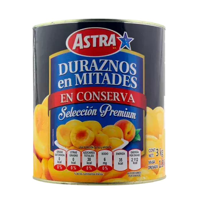 ASTRA DURAZNO EN MITADES 3 KG