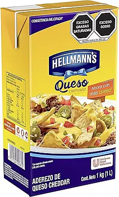 HELLMANNS QUESO CHEDDAR 1 L