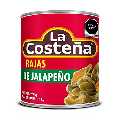 LA COSTEÑA JALAPEÑO EN RAJAS 2.8 KG