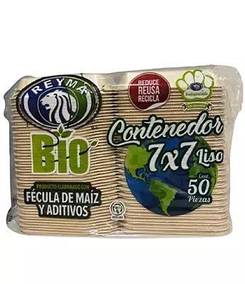 REYMA CONTENEDOR BIO 7X7 LISO 50 PZAS