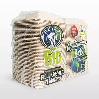 REYMA CONTENEDOR BIO 8X8 DIV 50 PZAS
