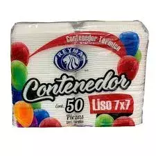 REYMA CONTENEDOR TERMICO 7X7 LISO 50 PZAS
