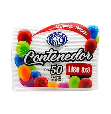 REYMA CONTENEDOR TERMICO 8X8 LISO 50 PZAS