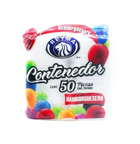REYMA CONTENEDOR TERMICO HAMBURGUESERO 50 PZAS