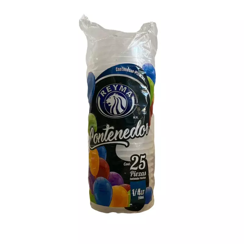 REYMA ENVASE PLASTICO 1/4 L 25 PZAS