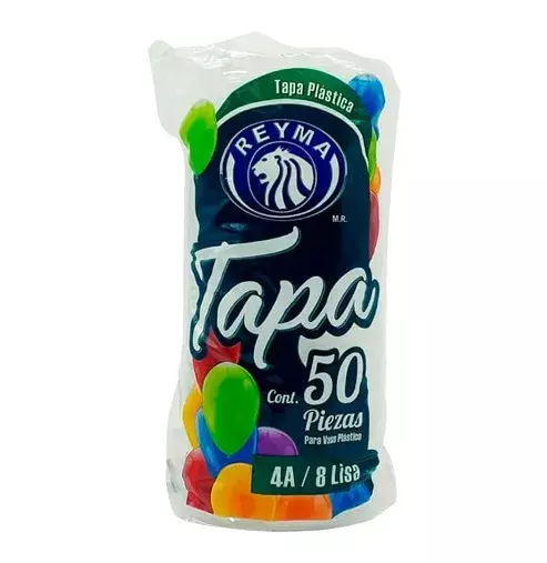 REYMA TAPA PLASTICO 4 OZ A4 50 PZAS