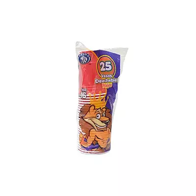 REYMA VASO PLASTICO 16 OZ 16EU ROJO 25 PZAS