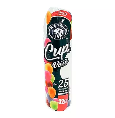 REYMA VASO PLASTICO 32 OZ 32EU 25 PZAS