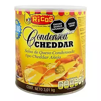 RICOS SALSA DE QUESO CHEDDAR PARA NACHOS 3.03 KG
