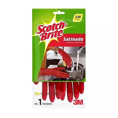 SCOTCH-BRITE GUANTE SATIN CH-M (ET BLANCA) 1 PZA